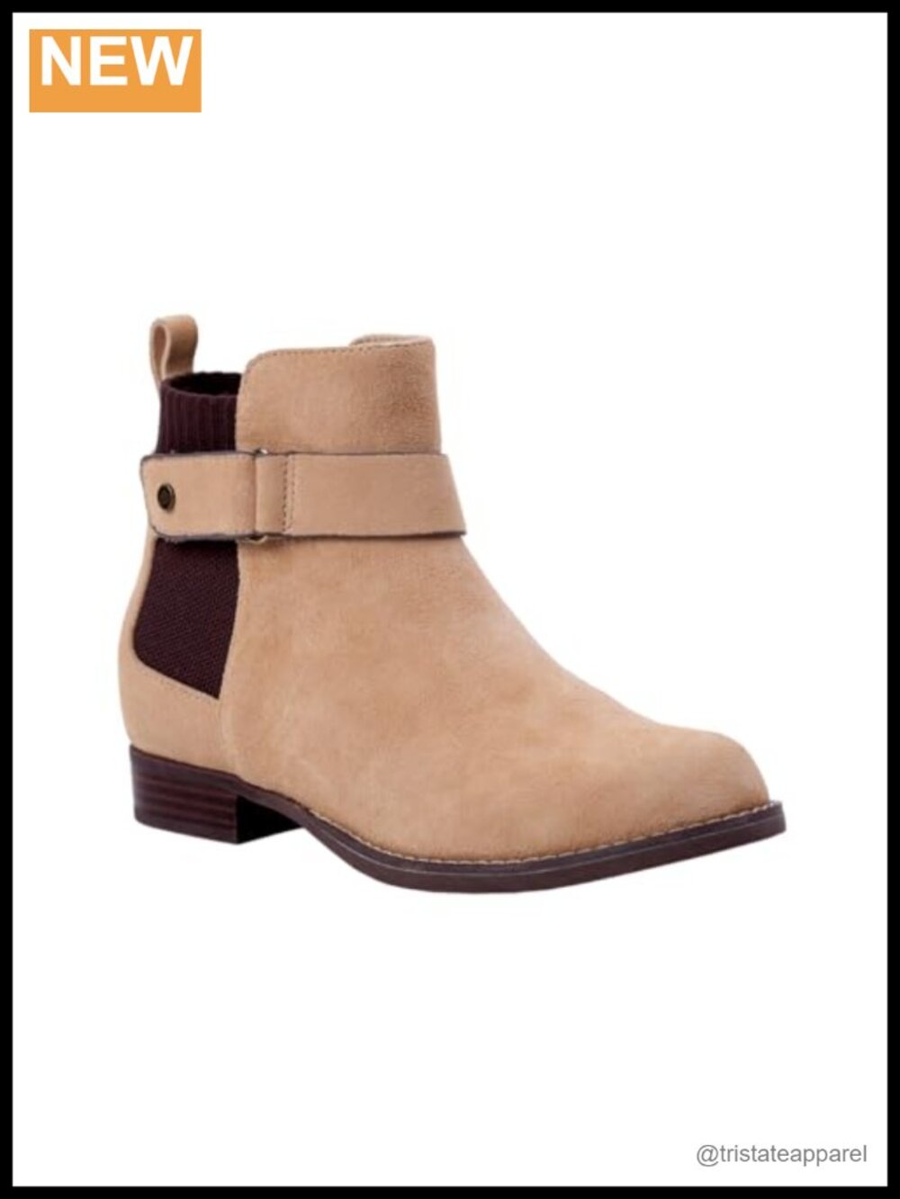 Orthotic Chelsea Boot - Suede Ankle Bootie, Water Resistant, Non-Slip